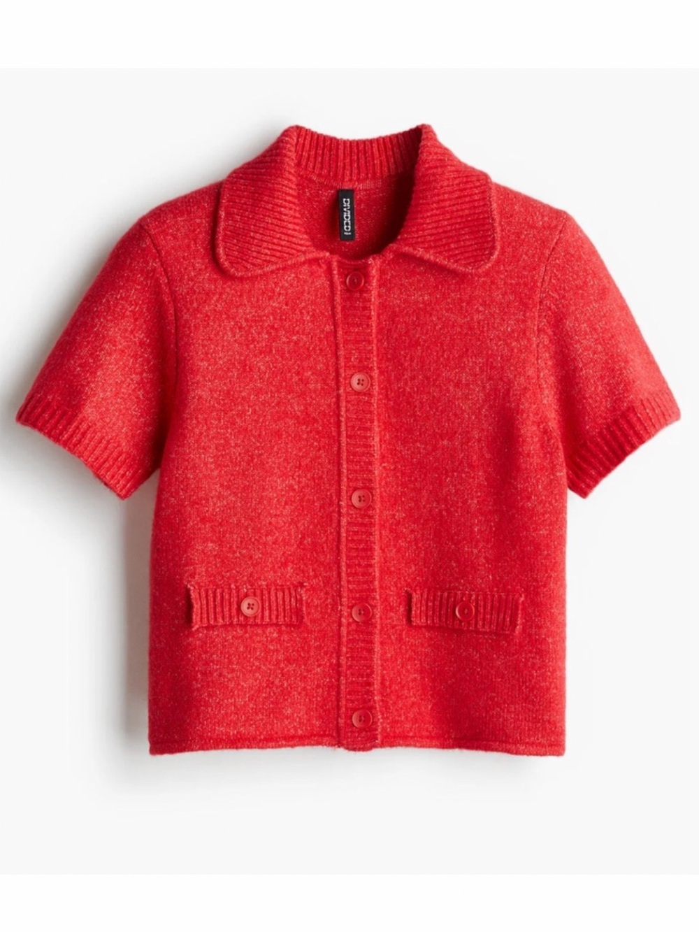 Divided Short Sleeve Cardigan
